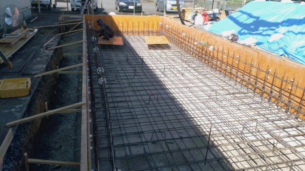 トラックスケールの基礎工事風景